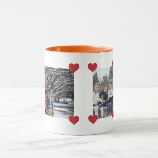 Heart Proud Godmoeder Love Personalize Photos Name Mok (Midden)
