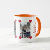 Heart Proud Godmoeder Love Personalize Photos Name Mok (Voorkant rechts)