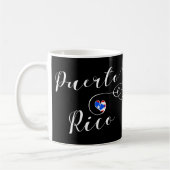 Heart Puerto Rico Flag Mok, Puerto Ricaans design Koffiemok (Links)