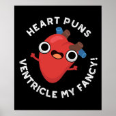 Heart Puns Ventricle Mijn Fancy Anatomie Pun Dark  Poster (Voorkant)