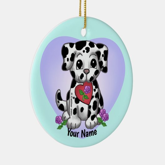 Heart Puppy Dog Keramisch Ornament (Rechts)