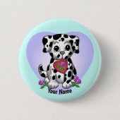 Heart Puppy Dog Ronde Button 5,7 Cm (Voorkant)