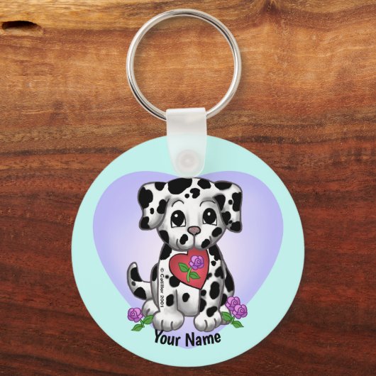 Heart Puppy Dog Sleutelhanger (Voorkant)