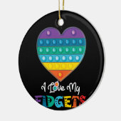 Heart Push Pop It Game Board Fidget Speelgoed Keramisch Ornament (Links)