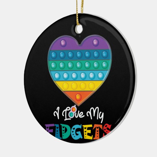 Heart Push Pop It Game Board Fidget Speelgoed Keramisch Ornament (Links)