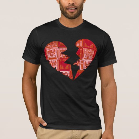 Heart Puzzle Art deco T-shirt (Voorkant)