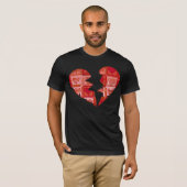Heart Puzzle Art deco T-shirt (Voorkant volledig)