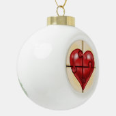 Heart Puzzle Keramische Bal Ornament (Links)