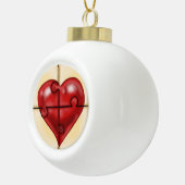 Heart Puzzle Keramische Bal Ornament (Rechts)