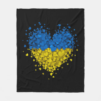 Heart Puzzle Ukraine houdt van Oekraïense vlag S Fleece Deken