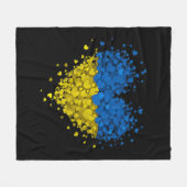 Heart Puzzle Ukraine houdt van Oekraïense vlag S Fleece Deken (Voorkant (Horizontaal))