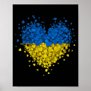 Heart Puzzle Ukraine houdt van Oekraïense vlag S Poster