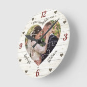 Heart Puzzle Weddenschap Foto Je maakt me compleet Ronde Klok (Hoek)