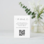 Heart QR Code Details Wedding Enclosure Cards Visitekaartje (Staand voorkant)