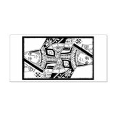 Heart Queen Kaart in Border Rubberstempel (Afrduk)