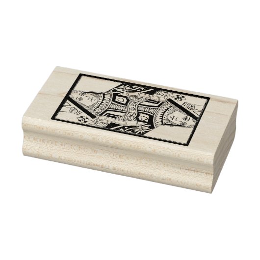 Heart Queen Kaart in Border Rubberstempel (Stempel)