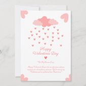 Heart Rain Delight Paar Valentijnsdag Foto Feestdagenkaart (Voorkant)