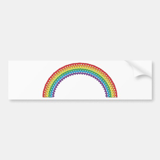 Heart Rainbow Bumpersticker (Voorkant)