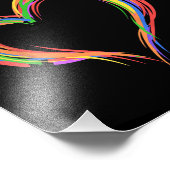 Heart Rainbow Flag LGBT Gay Les Pride Support LGBT Foto Afdruk (Hoek)