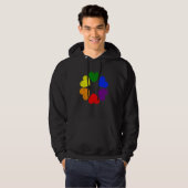 Heart Rainbow Flag LGBT Gay Pride Month Support LG Hoodie (Voorkant volledig)