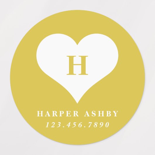 Heart Rainbow Waterbestendige Naam Labels (Design 2)