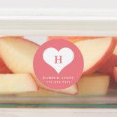 Heart Rainbow Waterbestendige Naam Labels (Aangebracht)