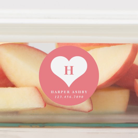 Heart Rainbow Waterbestendige Naam Labels (Aangebracht)