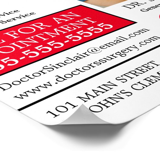 Heart Rate Monitor, General Practitioner, verpleeg Poster (Hoek)