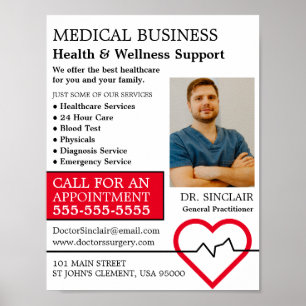 Heart Rate Monitor, General Practitioner, verpleeg Poster