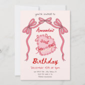 Heart Recto Cake Verjaardag Kaart (Voorkant)