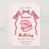 Heart Recto Cake Verjaardag Kaart (Voorkant / Achterkant)