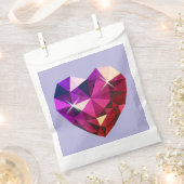 Heart Red and Purple Gemstone Bedankzakje (Geknipt)