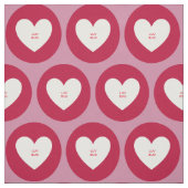 Heart Red Luv Bug Fabric Stof (Swatch)