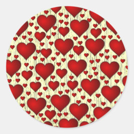 Heart Red Valentijn Ronde Sticker