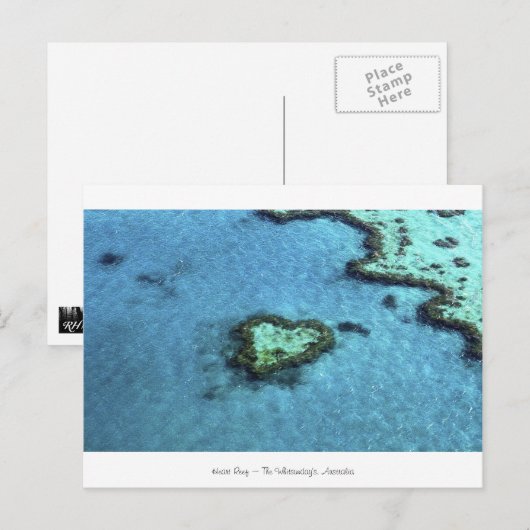 Heart Reef - Australië Briefkaart (Voorkant / Achterkant)