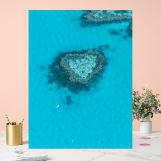 Heart Reef Natuur Acryl Bord (Huwelijk)
