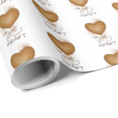 Heart Religieuze Aanmoediging, Grunge Cadeaupapier (Rol Hoek)