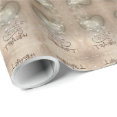 Heart Religieuze Aanmoediging, Grunge Cadeaupapier (Rol Hoek)