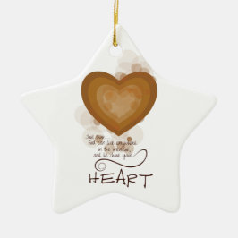 Heart Religieuze Aanmoediging, Grunge Keramisch Ornament