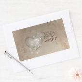 Heart Religieuze Aanmoediging, Grunge Rechthoekige Sticker (Envelop)
