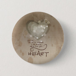 Heart Religieuze Aanmoediging, Grunge Ronde Button 5,7 Cm