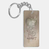 Heart Religieuze Aanmoediging, Grunge Sleutelhanger (Voorkant Links)