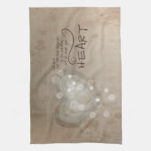 Heart Religieuze Aanmoediging, Grunge Theedoek (Verticaal)