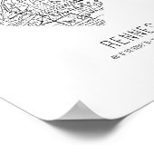 Heart Rennes City Map (Frankrijk) Poster (Hoek)