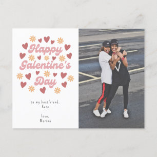 Heart Retro Happy Galentine's Day BestVriendelijke Briefkaart