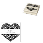 Heart Return Adres Rubber Stamp Rubberstempel (Gestempeld)