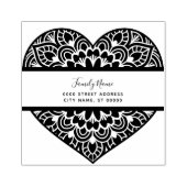 Heart Return Adres Rubber Stamp Rubberstempel (Afrduk)