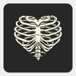 Heart Rib Cage Vierkante Sticker
