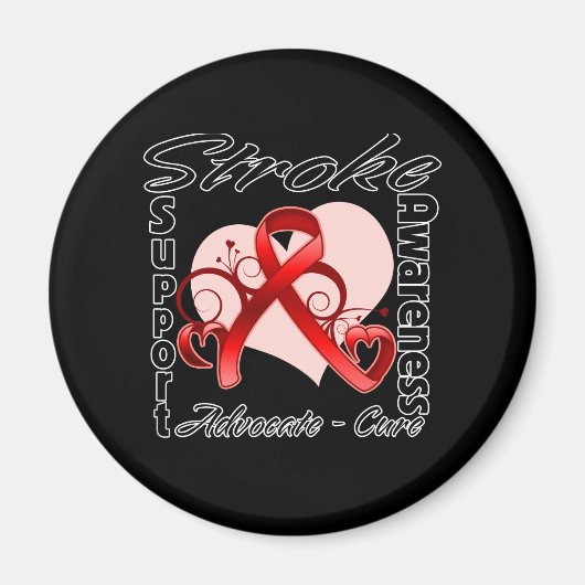 Heart Ribbon - Bewustheid van beroerte Magneet (Voorkant)