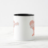 Heart Ribbon - Endometriale kanker Overlevende Mok (Midden)